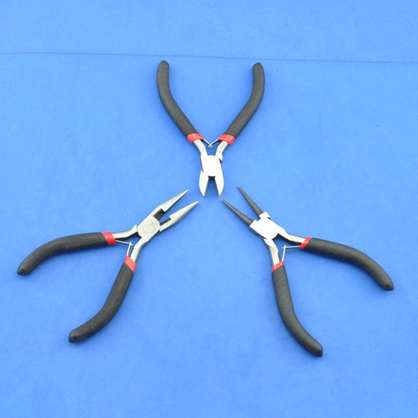 Jewelry Tool Set, Round Nose Pliers, Flat Nose Pliers,Wire Cutters, Jewelry Making Tools, Beading Suppliers, Jewelry Suppliers--G468