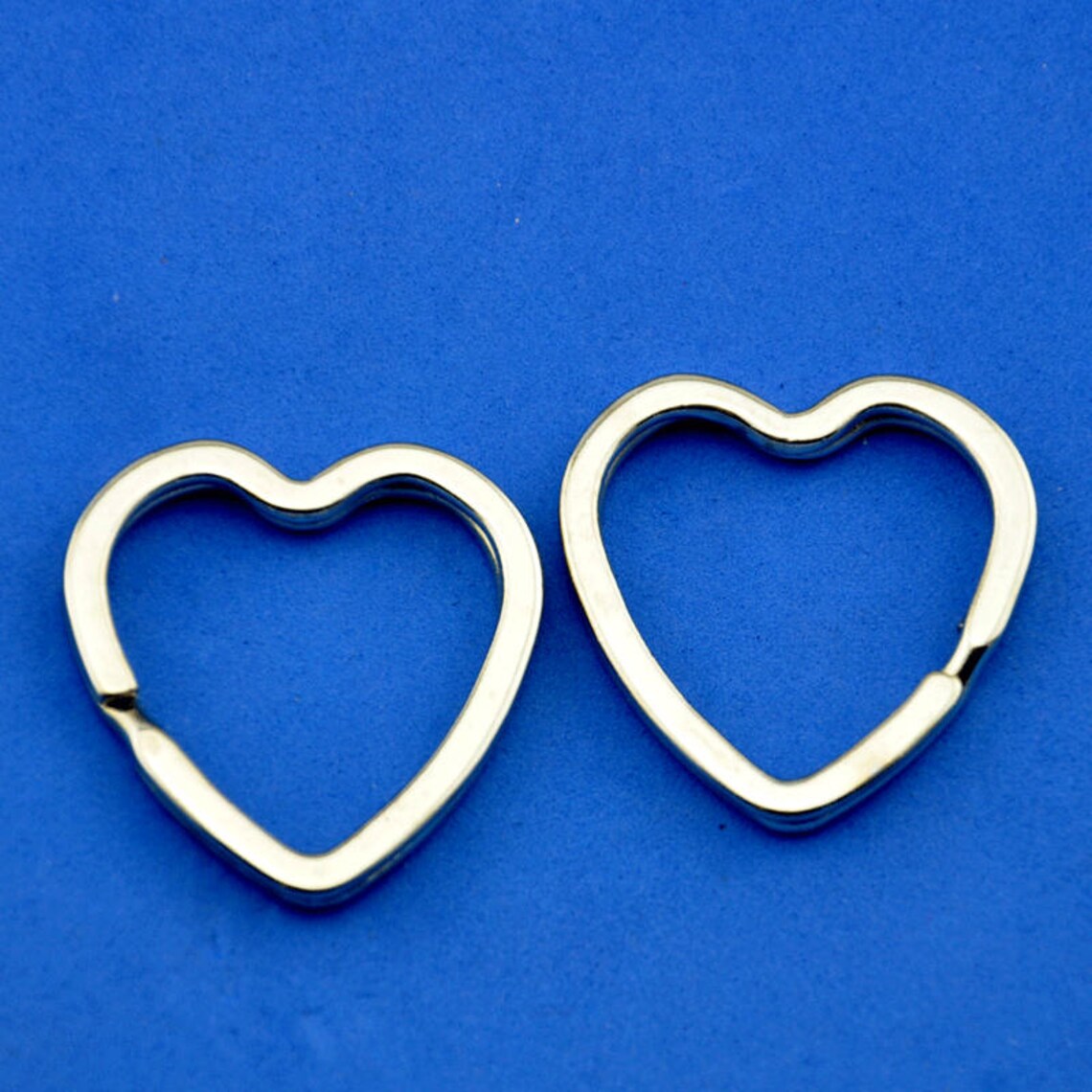 Solid Key Rings Heart Key Ring Findings round Key Ring Etsy