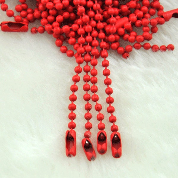 20 pcs/50pcs/100pcs Red Ball Chain - Key Chains 4.7 inch (12 cm) , 2.0mm,Gift Tag, Chain--H00107