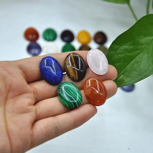 18x25mm Natural stone in Oval Cabochons ，Oval Shape Natural Crystal Gemstone，Flat Back Dome Cabochons Bulk Wholesale