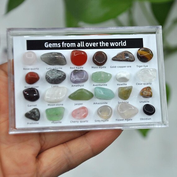 Ultimate Crystal Gift Sets,Natural Tumbled Stone,Healing  Gemstone,Abundance,Starter Kit,Tumbled Stone and Crystal,Crystal Collection  Box