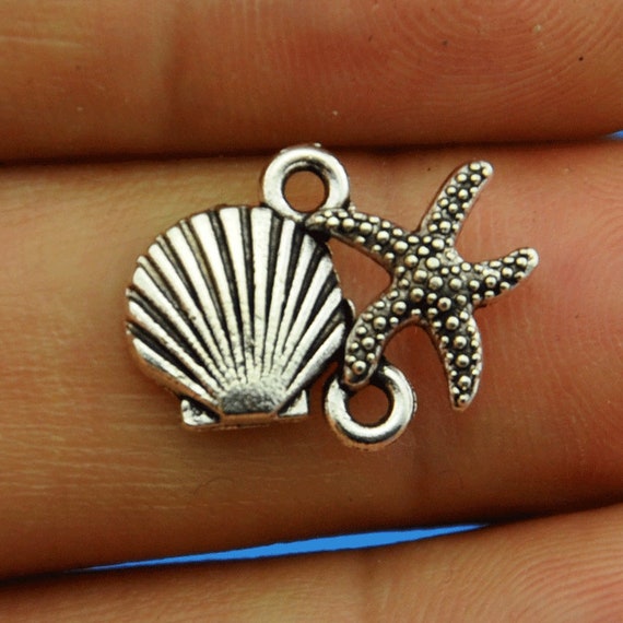 CY13233 Beach Sea pendants 15PCS Antique silver Starfish charms
