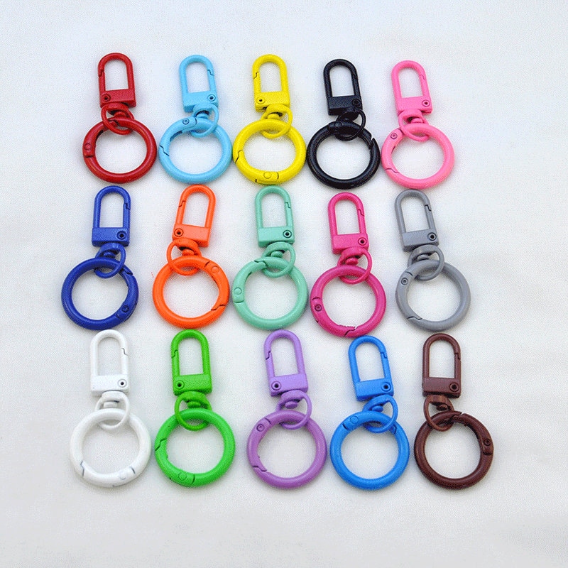 Mixed Color Lobster Swivel Clasp and Round Circle Ring，lobster