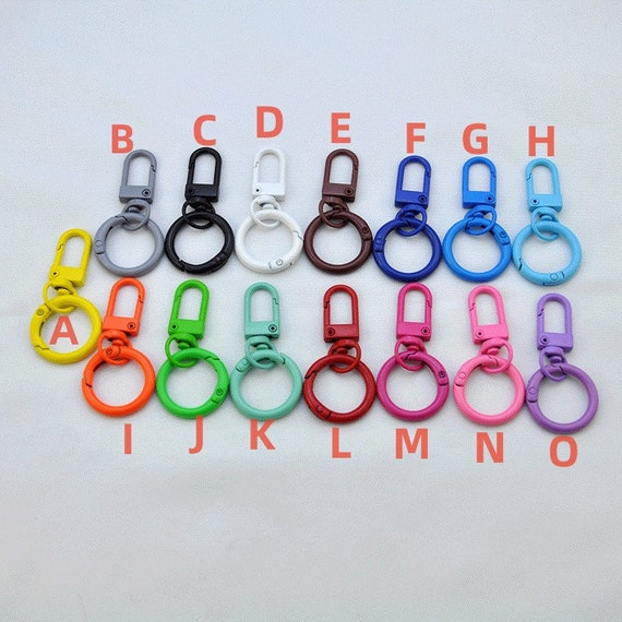 Mixed Color Lobster Swivel Clasp and Round Circle Ring，lobster