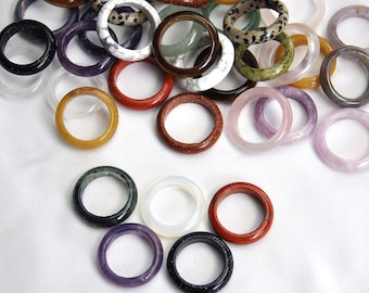 Natural Jump ring,Crystal Ring，Genuine Gemstone Rings，Crystal Jewelry, Gemstone Ring, Crystal Healing，Crystal Stone Rings