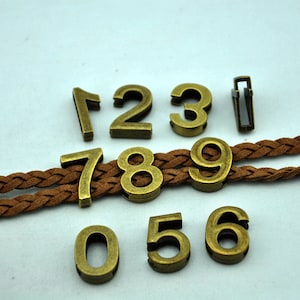 1 SET From 0 to 9 Number Charm,Arabic Number beads, 14X19mm Digit Charm,Add-On Charm for Charm Bracelets,Personalized Charm
