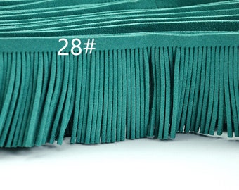 Sale suede leather fringes, for costume fringes,fringed trim faux suede，leather fringes ,Indian fringes,80mm wide-PX003