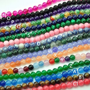 Großhandel Lot Natürliche Edelstein Runde Spacer Perlen 8MM Jade Perlen, Natürlicher Edelstein voller Strang Runde lose Perlen, Runder Natürlicher Edelstein