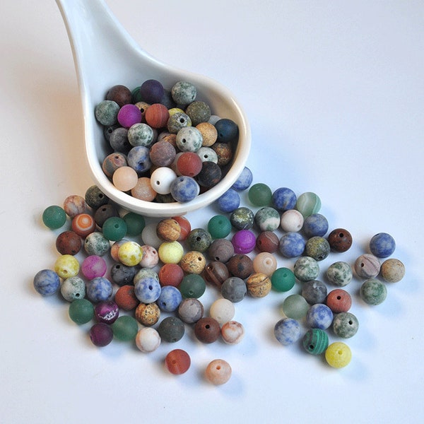 Solar System Planetary Milky Way beads，Universe Planetary Beads，Planetary Yoga Healing Beads，Multi Color Natural Matte gemstone，Solar System