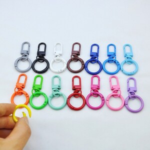 Puede incluir: Surtido de 12 llaveros met&aacute;licos de colores con cierre giratorio y anillo redondo. Los llaveros est&aacute;n disponibles en varios colores, incluyendo gris, negro, blanco, marr&oacute;n, azul, verde, amarillo, rojo, rosa y morado.