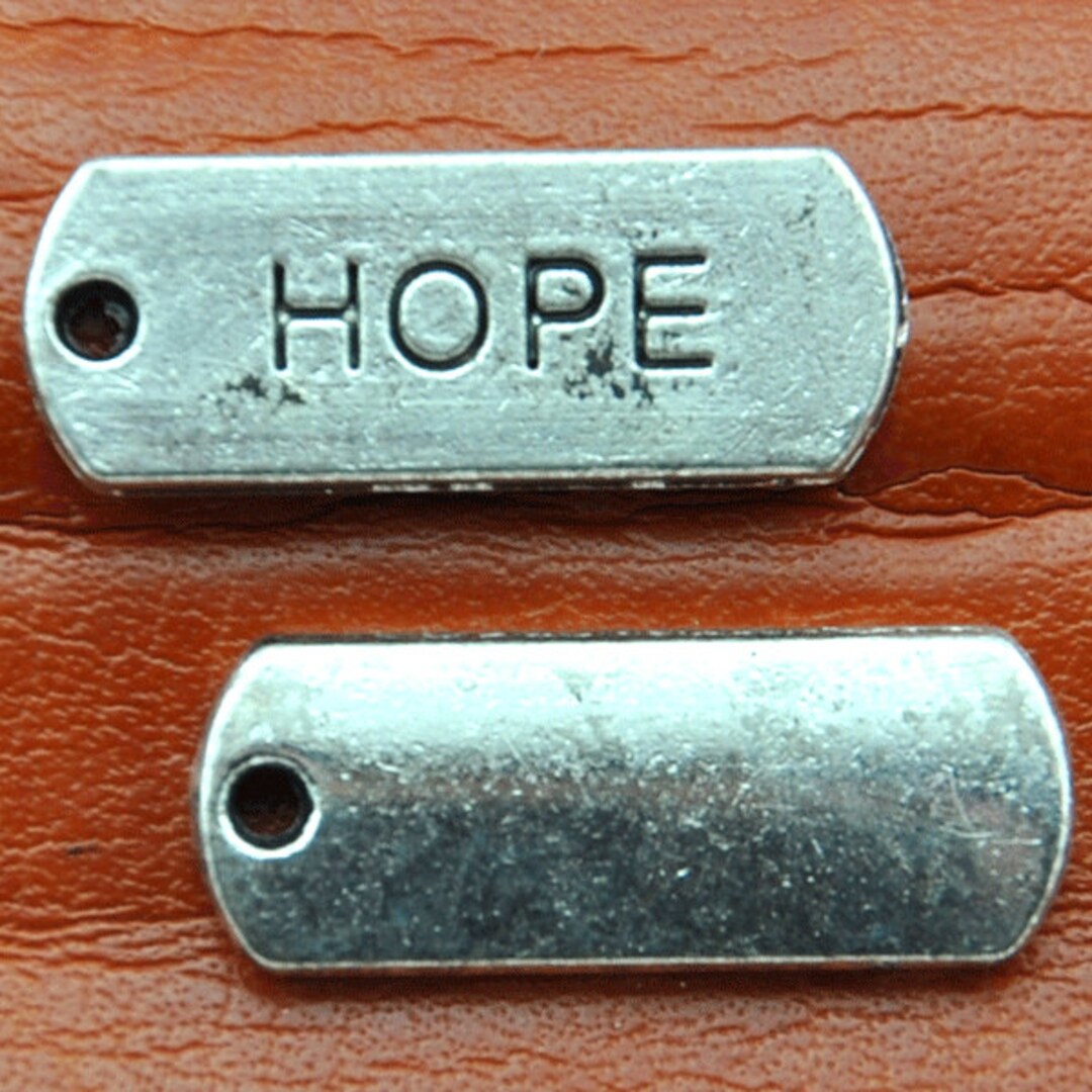 Hope Charm Pendentif Hope Collier Hope Charm 21x8mmG1814 Etsy France