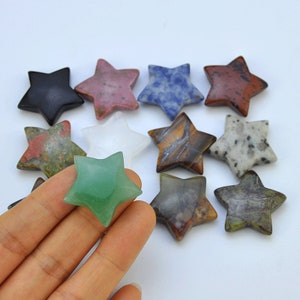 Wholesale 30mm Natural Gemstone Star Crystal,Home Decor,Crystal Stars,Gemstone Star,For DIY Jewelry Making,Carved Jewelry Crystal Star Stone