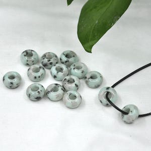 14x8mm large Hole Natural gemstone Beads，Gemstone Donut Beads，Rondelle Crystal Beads，Large Hole Gemstone beads For DIY Jewelry Making