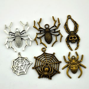 Huge Spider Charm Pendants,Spider web Charm,spider Charm Pendants,DIY Accessory Jewelry Making ---G1593