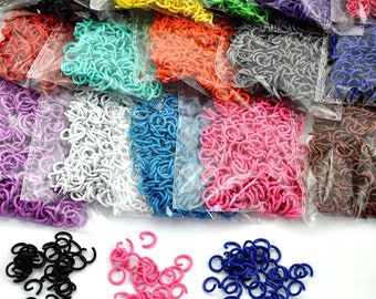 Colored Open Jump Rings,15 Colors,8mm Diameter,DIY Jewelry Findings Open Jump Rings for jewelry making