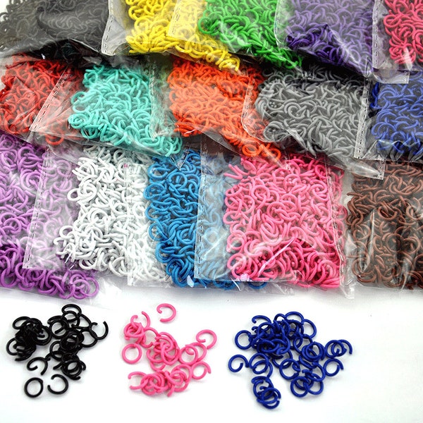 Colored Open Jump Rings,15 Colors,8mm Diameter,DIY Jewelry Findings Open Jump Rings for jewelry making