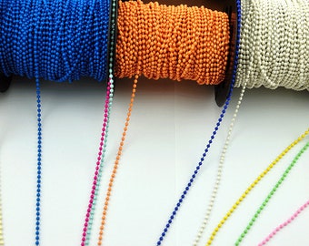 Cierres al por mayor, cadena de bolas, conector de collar de bolas, conectores de cadena de bolas para cadenas de 2 mm a 2,5 mm. Seleccione sus colores - H107