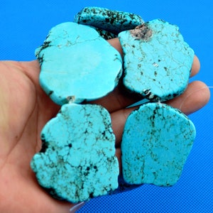 2-20pcsTurquoise Beads,Slab Turquoise Beads,Turquoise Stone,Gemstone Beads---about 40mm-55mmm----S004