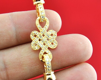 Cierre magnético plegable - Cierre desenredante para collares y pulseras - Cierres infinitos - Cierres al por mayor - Conector con cierres de circonita cúbica para hacer joyas