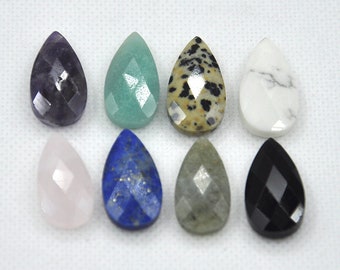 Gemstone 13x25mm Teardrop Pendants,Gemstone Diamond Faceted Tear Drop Pendant,Crystal Drop Pendant,Tear Drop pendant，Necklace pendant