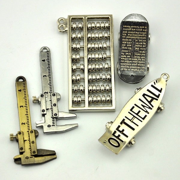 off the wall Skateboard Pendants，Vernier Caliper pendants，Abacus Pendant,Skateboard Pendant,Math and Learning Tool Pendant,Counting Frame