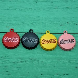 10 pcs  metal drink bottle cap pendant , 25x29mm , DIY earring necklace pendant charm,Bottle Cap Charms,Coca Cola Bottle Cap Pendants-713-1