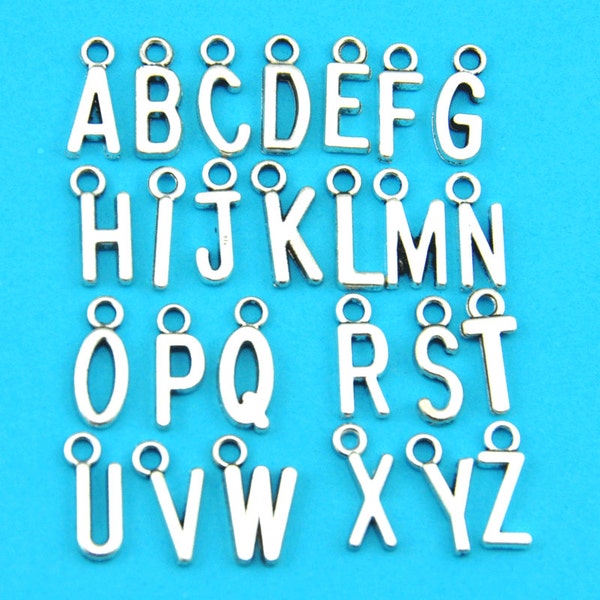 Metal Letter Charms, Bead Landing, Metal alphabet letters, metal alpha letters, Hash necklace charm --G00110-1