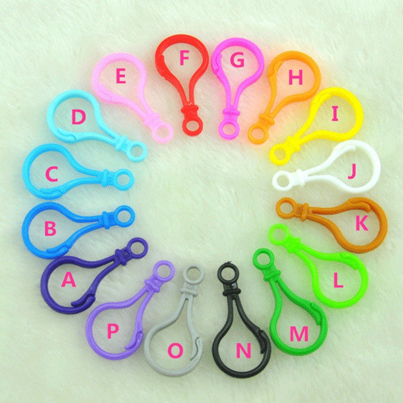 20pcs/50pcs/100pcs Multicolor Plastic Key Chain Holders Etsy