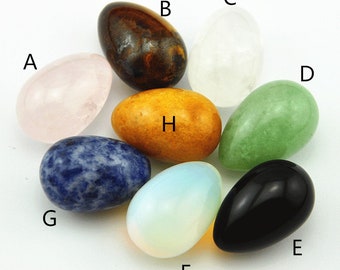 8 Kinds Shape Genuine Stone,Crystals Chakra Stone Healing Balancing for Collectors,Gemstone Egg, Meditation Eggs, Home Decor Egg