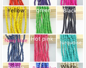 1 Full Strand 4mm/6mm/8mm Howlite Turquoise Round Beads,lower wholesale prices-Turquoise Round Beads,Turquoise Gemstone Round Loose Beads