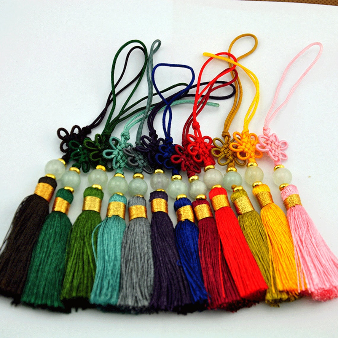 Silk Tassels With Beads Chinese Tassel Craft Knot Tassel Etsy