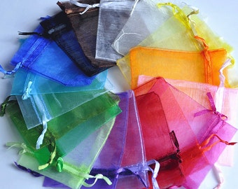 50-100 pcs  Wholesale Organza Bags, Wedding Favor Bags,Sheer bags,Party Gift Bags, Jewelry Pouch, Drawstring Bags,Candy Bag LOW Price