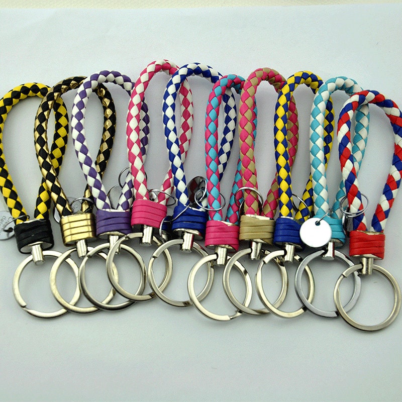 【SPERONE】24SS★ [Real Leather] Rope Combi Keyring Keychain Leather Rope Strap Weave Keyring KeyChain Braided