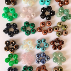 14mm/16mm large Hole gemstone round Beads.large Hole round beads.Round Stone Beads,Gemstone beads.Loose Beads Jewelry Making