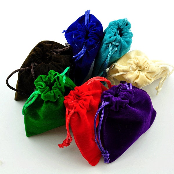 70x90mm Smooth Velvet Bags,Velvet Drawstring Bag,Velvet Gift Bag,Velvet Pouches ,Velour Jewelry Pouch,Rosary Mojo Sack,pls pick a color