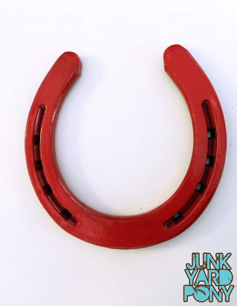 Lucky horseshoe, red horseshoe, wall decor, painted horseshoe, good luck, lucky gift, horseshoe, home decor, christmas, christmas gift, image 4