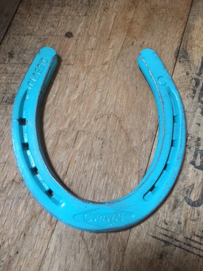 Lucky horseshoe Red Rustic Distressed Horseshoe Wall Etsy