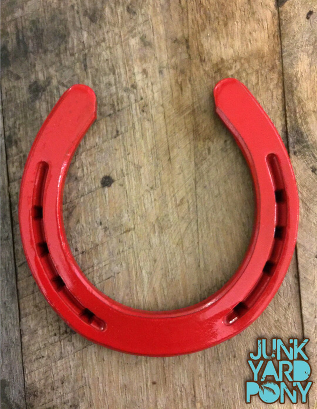Lucky Horseshoe, Red Horseshoe, Wall Decor, Painted Horseshoe, Good