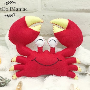 Felt Doll Pattern. Little Crab. PDF Pattern and tutorial for Felt Doll.