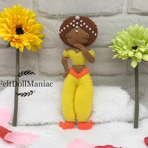 Arab Princess Doll. Felt Doll. PDF Pattern & Tutorial. Dolls of the world.