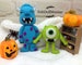 Felt Pattern. Monsters. Felt Doll. PDF Pattern and Tutorial. Adapted from Monsters Inc. Halloween Pattern. Halloween Decoration. 