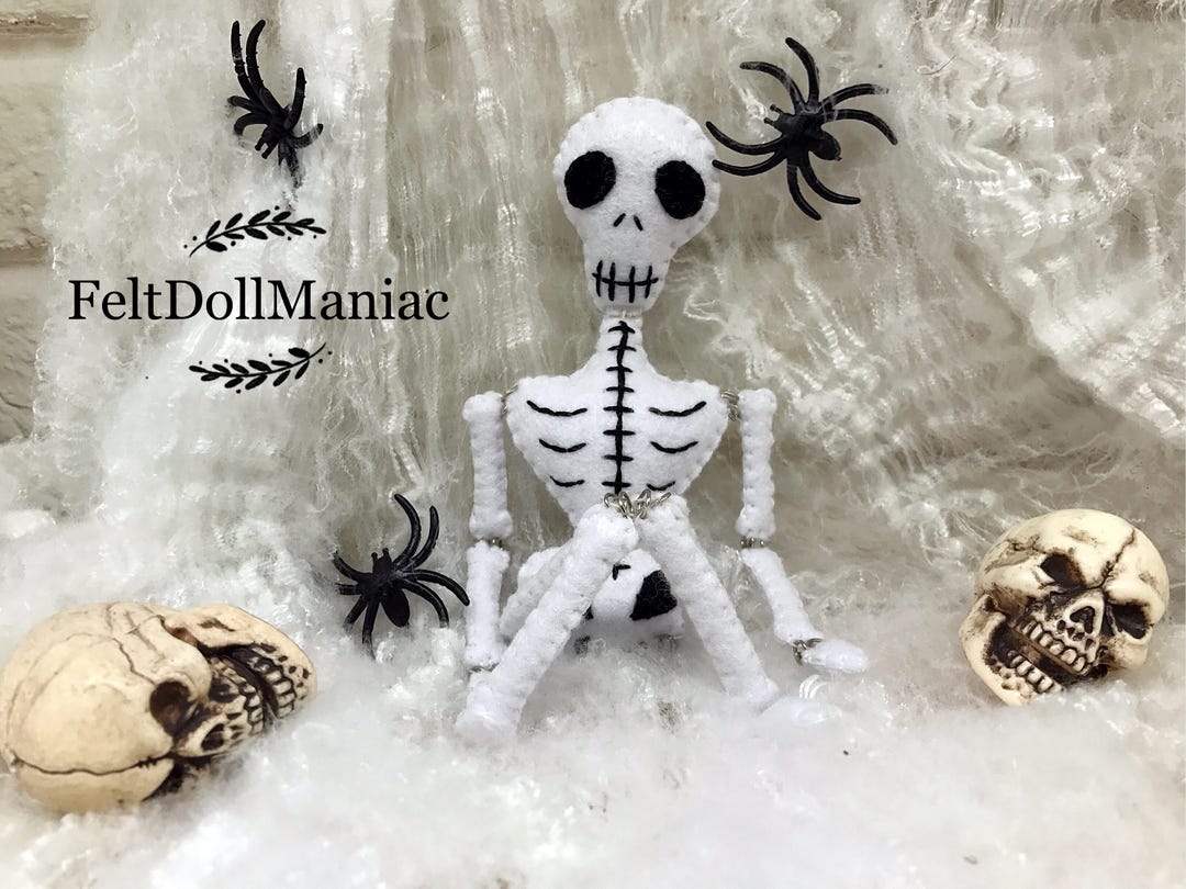 Felt Pattern. Skeleton Doll. PDF Pattern and Tutorial. Halloween Doll ...