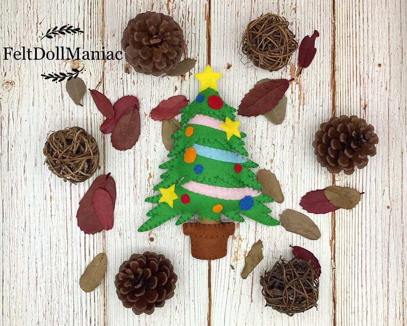 Felt Doll Pattern. Christmas Tree. PDF Pattern and Tutorial. Christmas