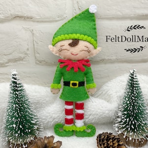 PDF Pattern and Tutorial. Little Elf. Felt Doll. Christmas Pattern. Christmas Decoration. Christmas Elf.