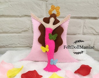 Felt Doll Pattern. Butterlfy Fairy. PDF Pattern and Tutorial. Felt Doll. Felt Butterfly.