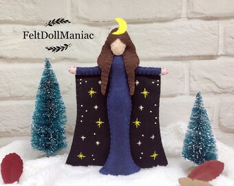 Felt Doll Pattern. Moon Fairy. PDF Pattern and Tutorial.