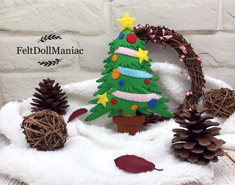 Felt Doll Pattern. Christmas Tree. PDF Pattern and Tutorial. Christmas