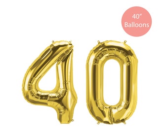 gold 40 balloons