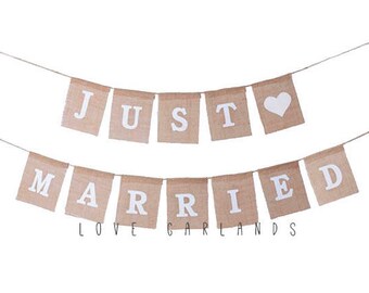 just married banner etsy just married banner