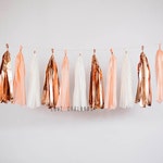 Ivory Rose Gold Peach Tassel Garland Peach Rose Gold Wedding Etsy